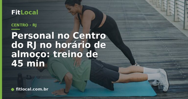 Treino assistido por personal trainer em área urbana — Centro do Rio de Janeiro
