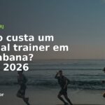 Treino de corrida na praia ao amanhecer — personal trainer em Copacabana, Rio de Janeiro