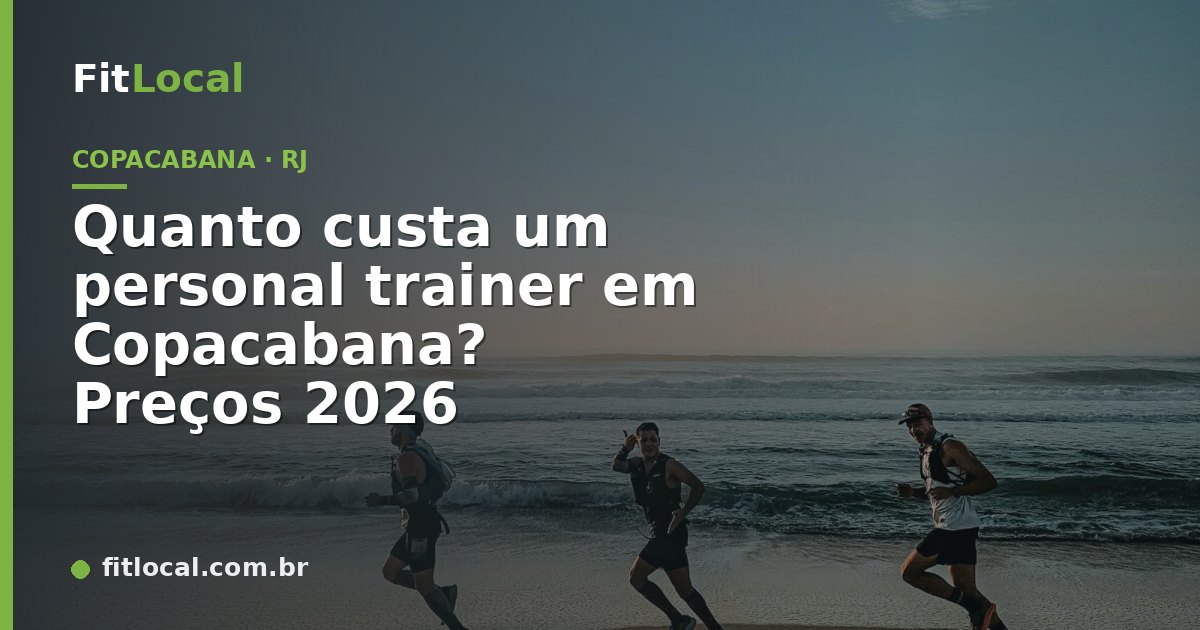 Treino de corrida na praia ao amanhecer — personal trainer em Copacabana, Rio de Janeiro