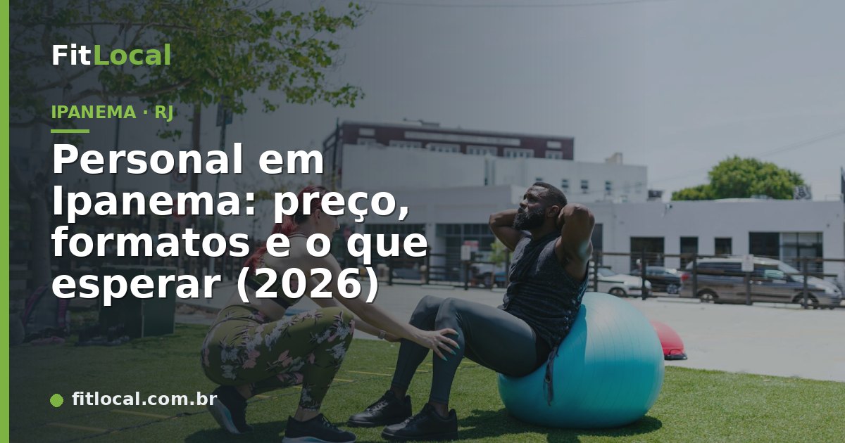 Personal trainer auxiliando aluno em treino ao ar livre — Ipanema, Rio de Janeiro