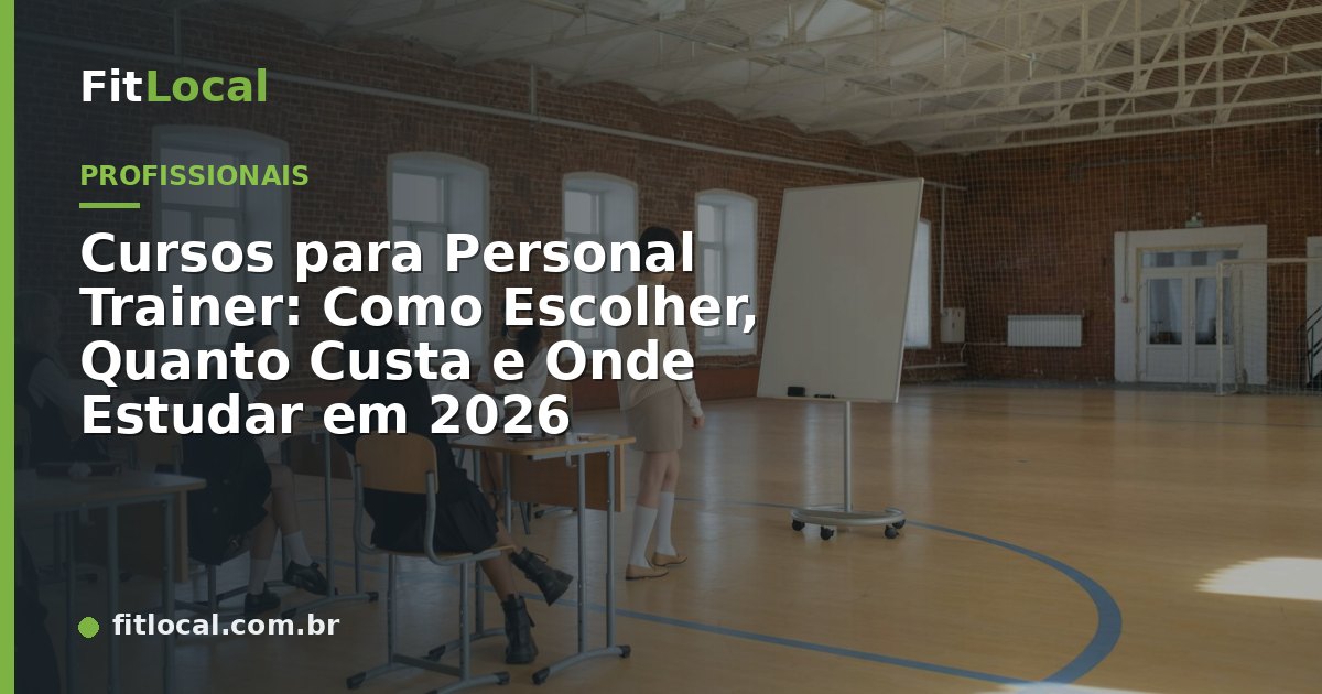 Cursos para Personal Trainer: Como Escolher, Quanto Custa e Onde Estudar em 2026