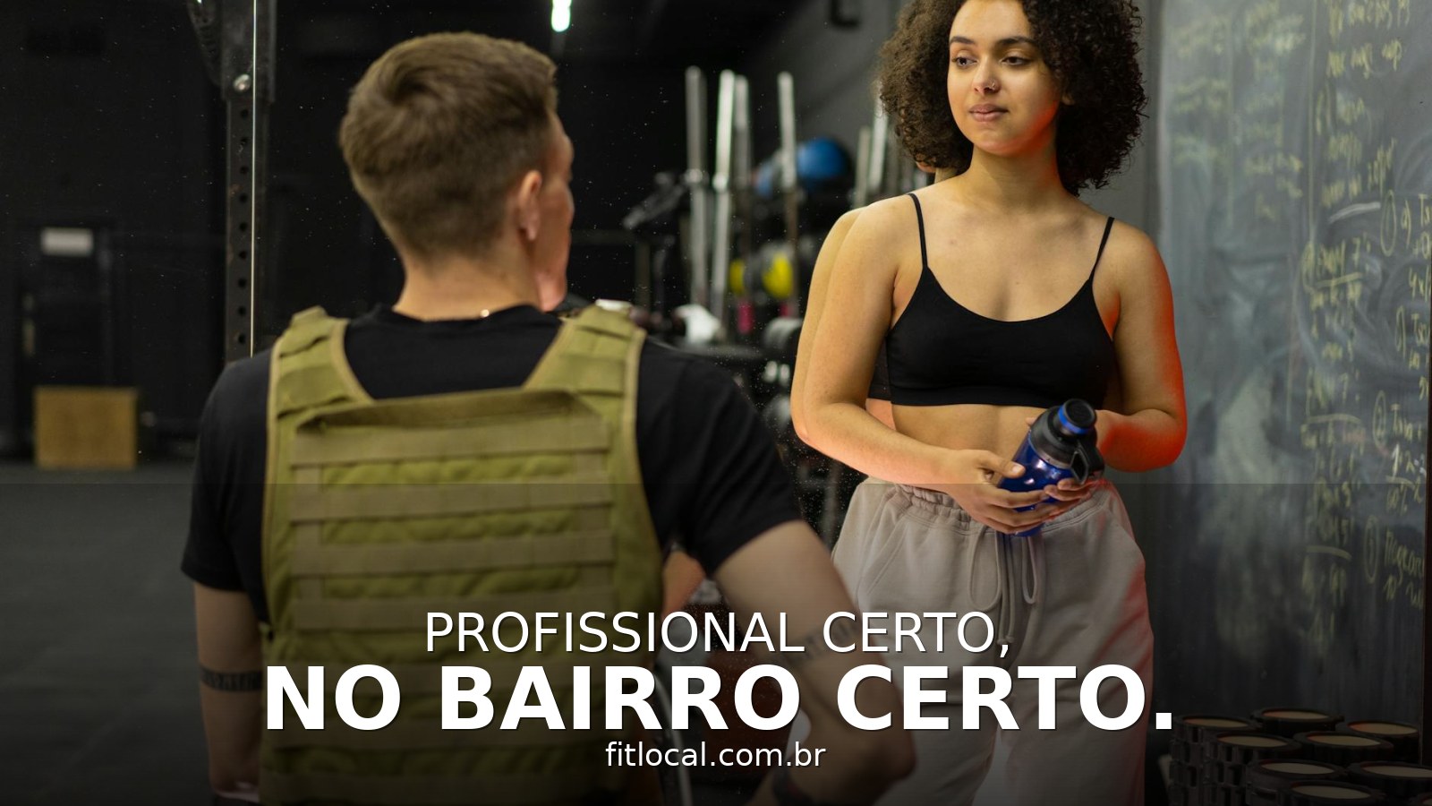 Sessão de treino com personal trainer