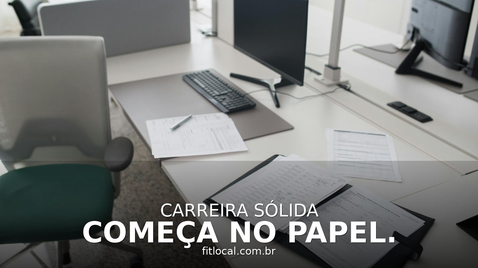 Profissional organizando carreira
