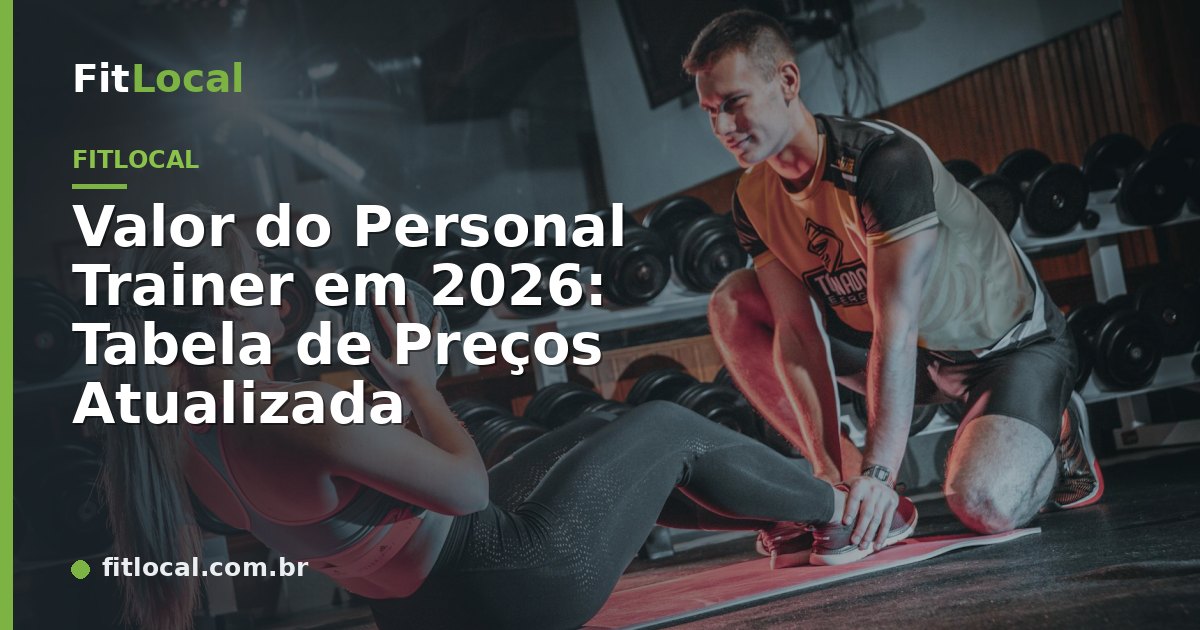 Valor do Personal Trainer em 2026: Tabela de Preços Atualizada