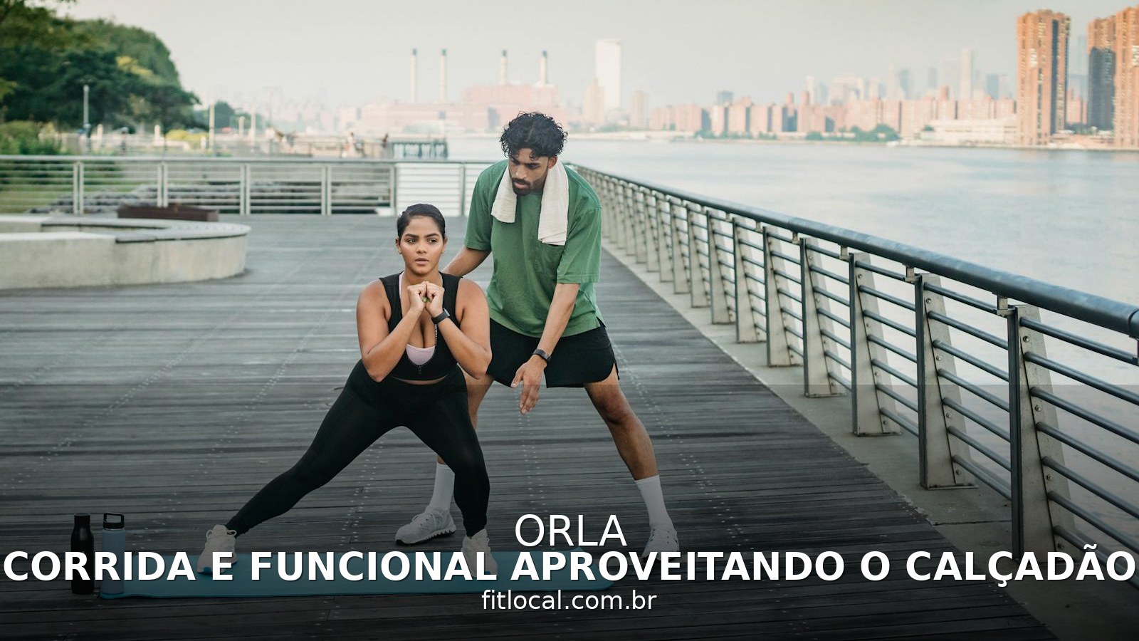 Corrida e funcional aproveitando o calçadão