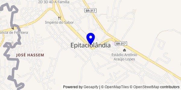 Mapa de Epitaciolândia - Fisioterapeutas