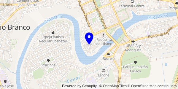 Mapa de Cruzeiro do Sul - Fisioterapeutas