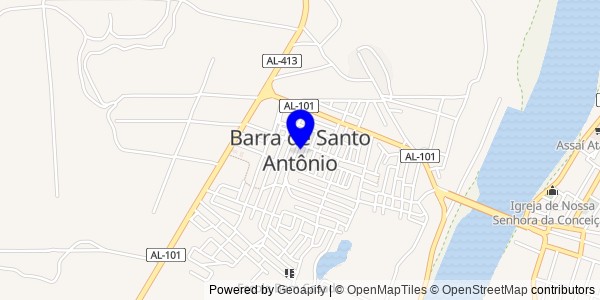 Mapa de Barra de Santo Antônio - Fisioterapeutas