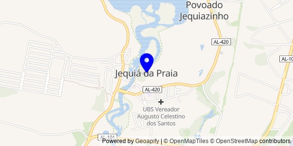 Mapa de Jequiá da Praia - Nutricionistas