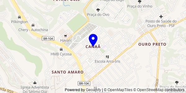 Mapa de Porto Calvo - Nutricionistas