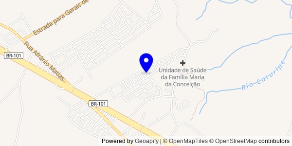 Mapa de Porto de Pedras - Nutricionistas