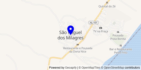 Mapa de São Miguel dos Milagres - Fisioterapeutas