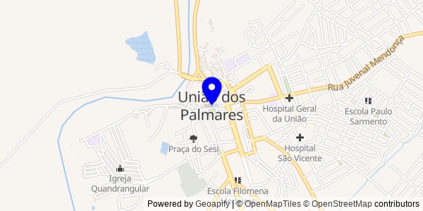 Mapa de União dos Palmares - Nutricionistas