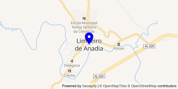 Mapa de Limoeiro de Anadia - Fisioterapeutas