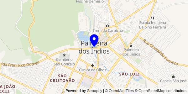 Mapa de Palmeira dos Índios - Fisioterapeutas