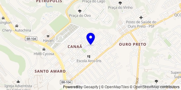 Mapa de Quebrangulo - Fisioterapeutas