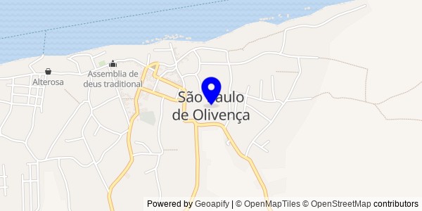 Mapa de São Paulo de Olivença - Nutricionistas