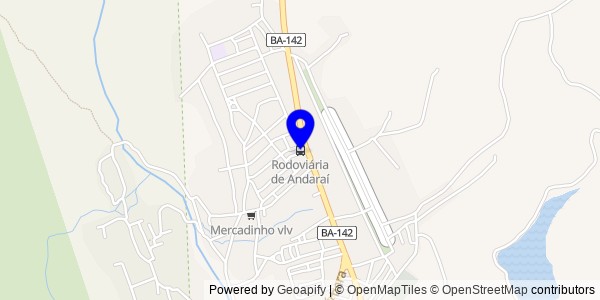 Mapa de Andaraí - Fisioterapeutas