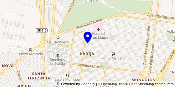 Mapa de Aracatu - Fisioterapeutas