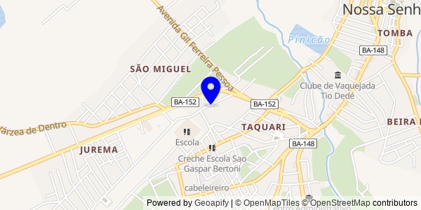 Mapa de Barra da Estiva - Fisioterapeutas