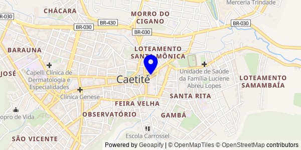 Mapa de Condeúba - Nutricionistas