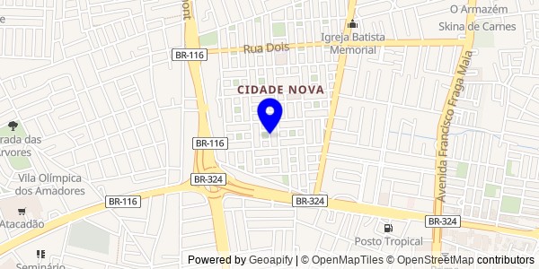 Mapa de Itapetinga - Nutricionistas