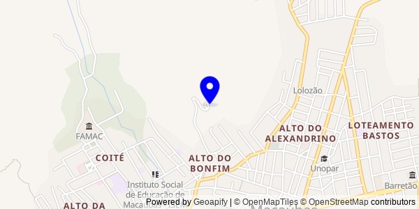 Mapa de Macaúbas - Fisioterapeutas