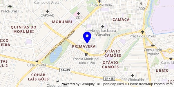 Mapa de Ubaíra - Nutricionistas