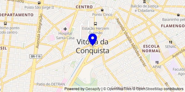 Mapa de Vitória da Conquista - Fisioterapeutas