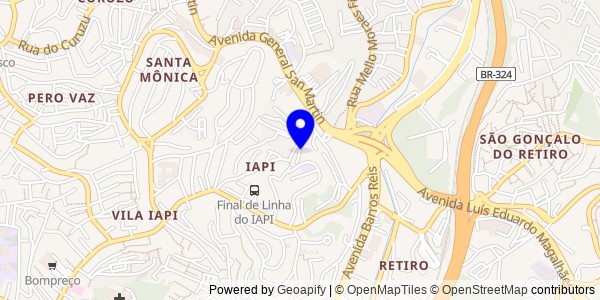 Mapa de Bom Jesus da Lapa - Nutricionistas