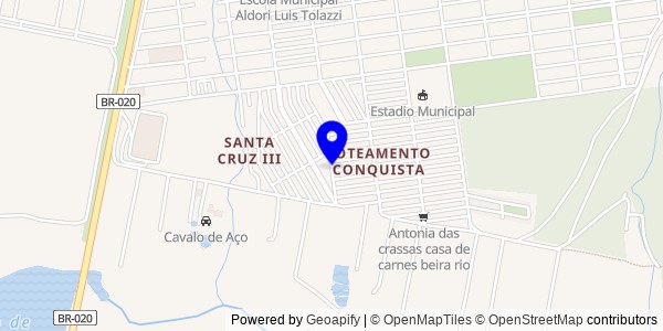 Mapa de Carinhanha - Fisioterapeutas