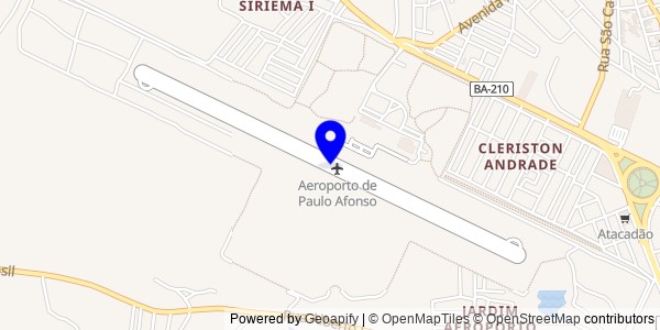 Mapa de Paulo Afonso - Fisioterapeutas