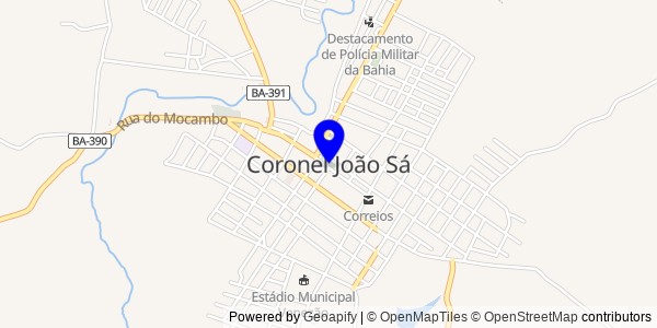 Mapa de Coronel João Sá - Fisioterapeutas