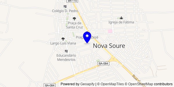 Mapa de Nova Soure - Nutricionistas