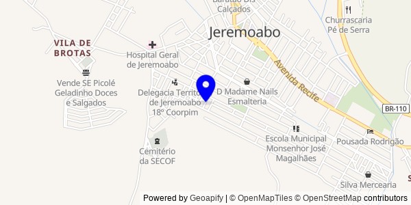 Mapa de Paripiranga - Fisioterapeutas