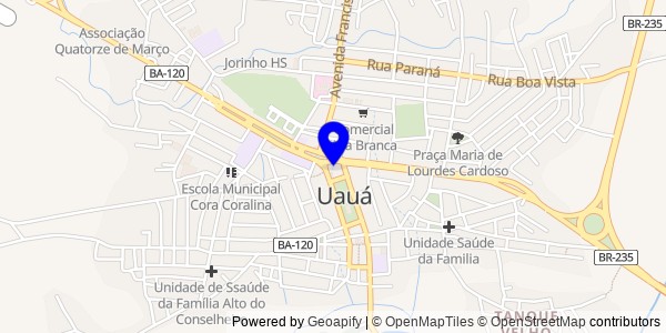 Mapa de Uauá - Nutricionistas