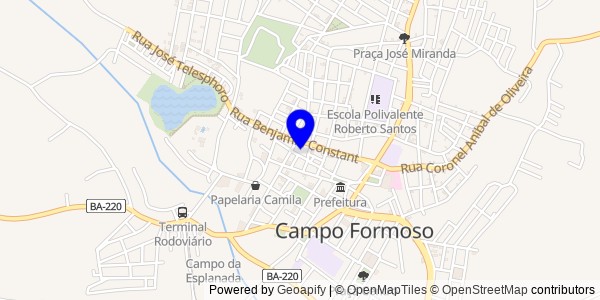 Mapa de Campo Formoso - Fisioterapeutas