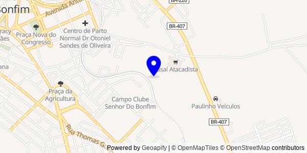 Mapa de Senhor do Bonfim - Nutricionistas