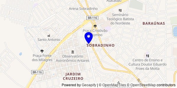 Mapa de Teodoro Sampaio - Fisioterapeutas