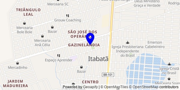 Mapa de Itabela - Fisioterapeutas