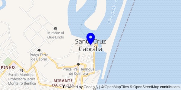 Mapa de Santa Cruz Cabrália - Fisioterapeutas