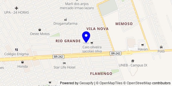 Mapa de Taperoá - Fisioterapeutas