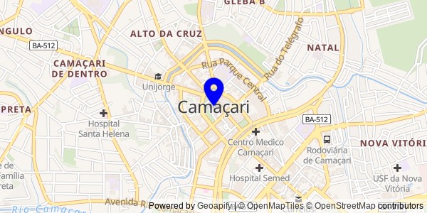 Mapa de Camaçari - Fisioterapeutas