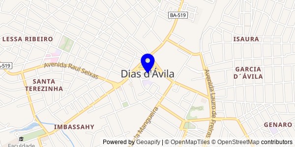 Mapa de Dias d'Ávila - Nutricionistas