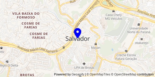 Mapa de Salvador - Fisioterapeutas