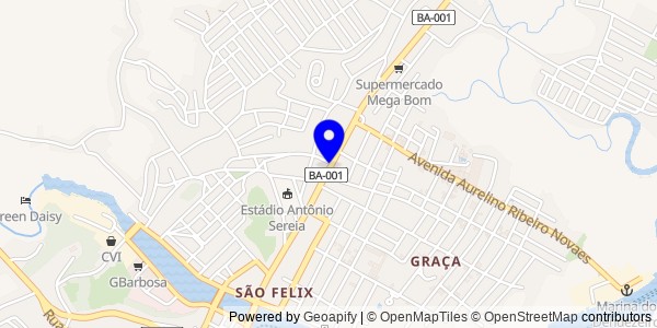 Mapa de São Félix - Fisioterapeutas