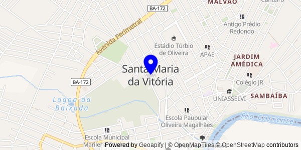 Mapa de Santa Maria da Vitória - Nutricionistas