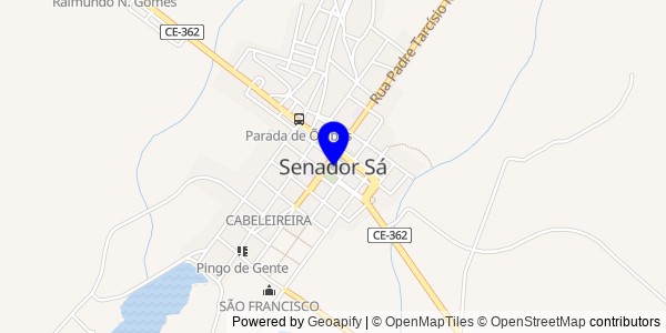 Mapa de Senador Sá - Fisioterapeutas