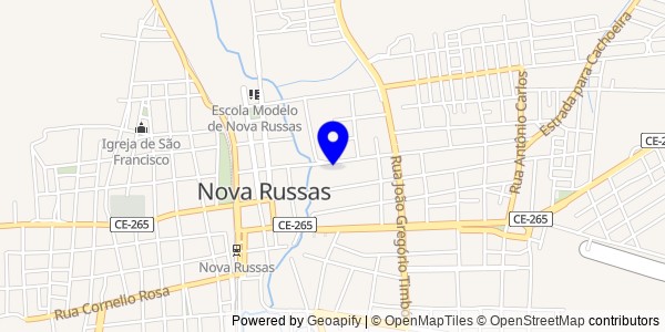 Mapa de Nova Russas - Nutricionistas