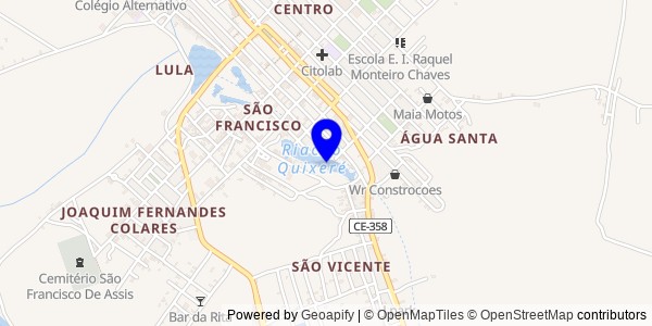 Mapa de Quixeré - Nutricionistas